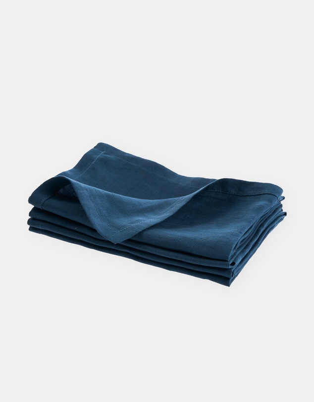 Linen House - Nimes Pure Linen 4 Piece Napkin Set