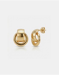 Zoe Olivia - 9K Gold Looped Stud Earrings