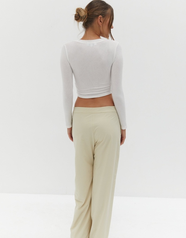 Style Addict - Semi Sheer Long Sleeve Crop Top