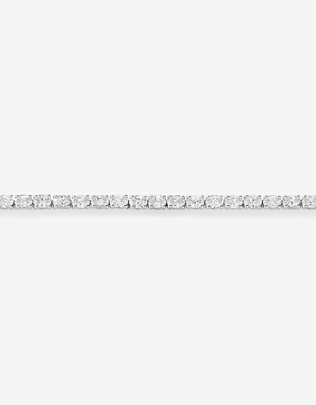 Michael Hill - 3.00 Carat TW Laboratory-Grown Oval Diamond Tennis Bracelet in Sterling Silver