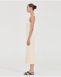 FRIEND of AUDREY - The Cotton Rib Square-Neck Dress