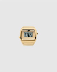 adidas Originals - Digital Two Gold-Tone Expansion Band Ring Watch