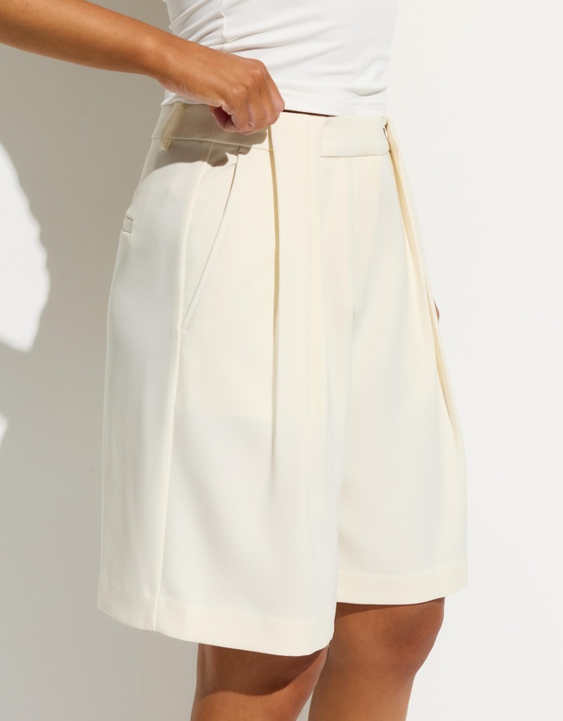 Dazie - Emmie Low Rise Pleated Tailored Shorts