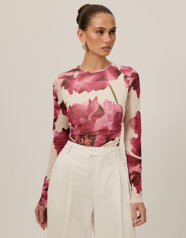 Tussah - Eloise Printed Mesh Top