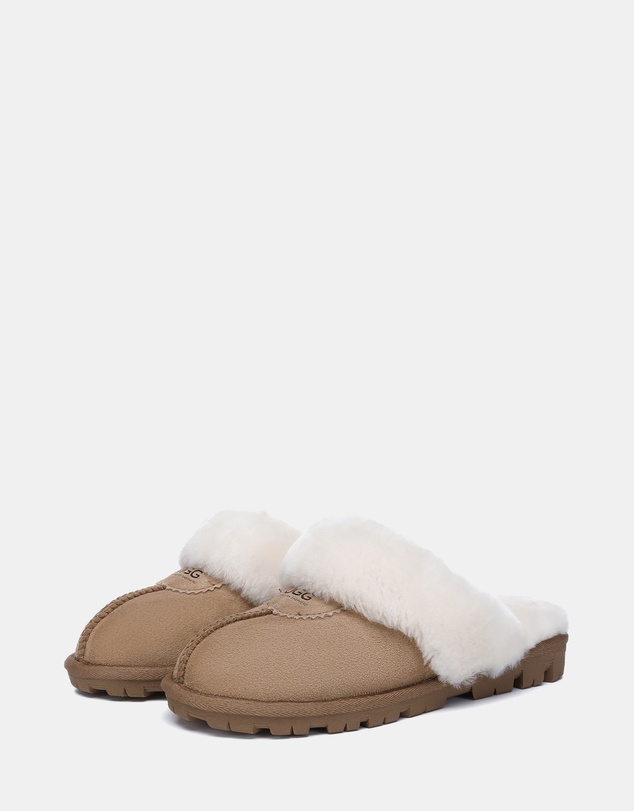 EVERAU - Australian Shepherd Ugg Waffle Slipper Sheepskin Upper House Shoes
