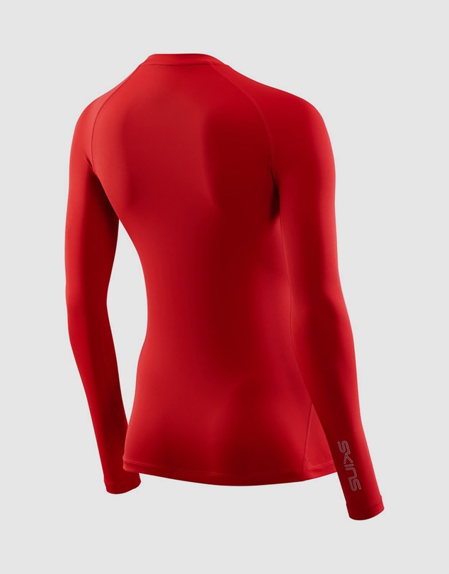 SKINS - SKINS Compression Women's Series-2 Gym Clothing Long Sleeve Top Red