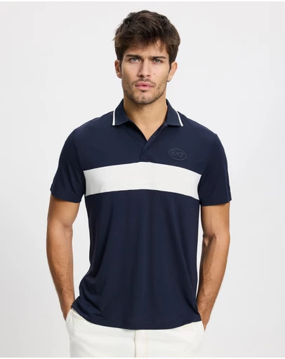 Emporio Armani EA7 - Train Golf Colour Block Stripe Polo