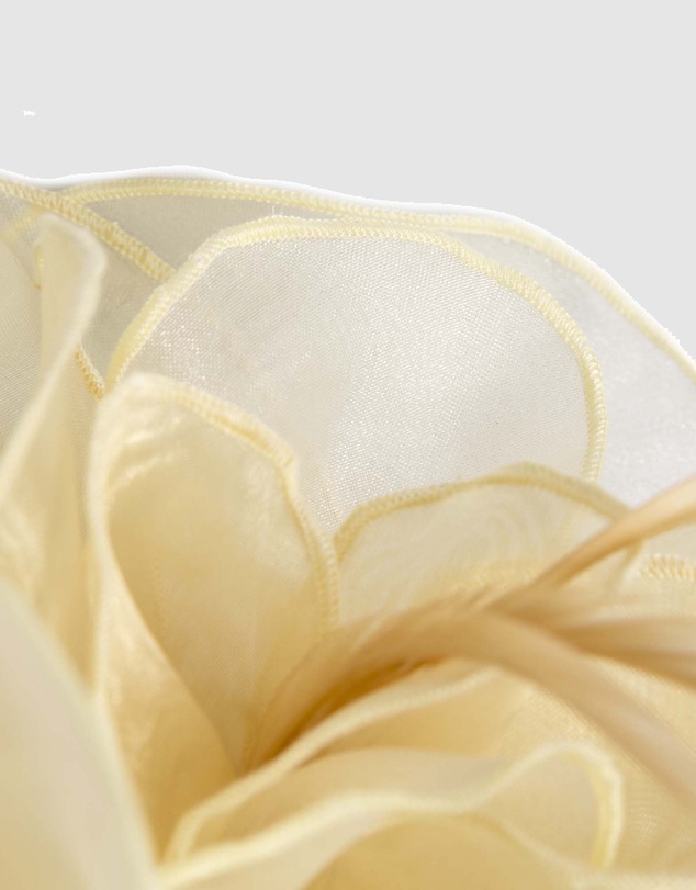 Max Alexander - Yellow Cream Organza Flower Fascinator