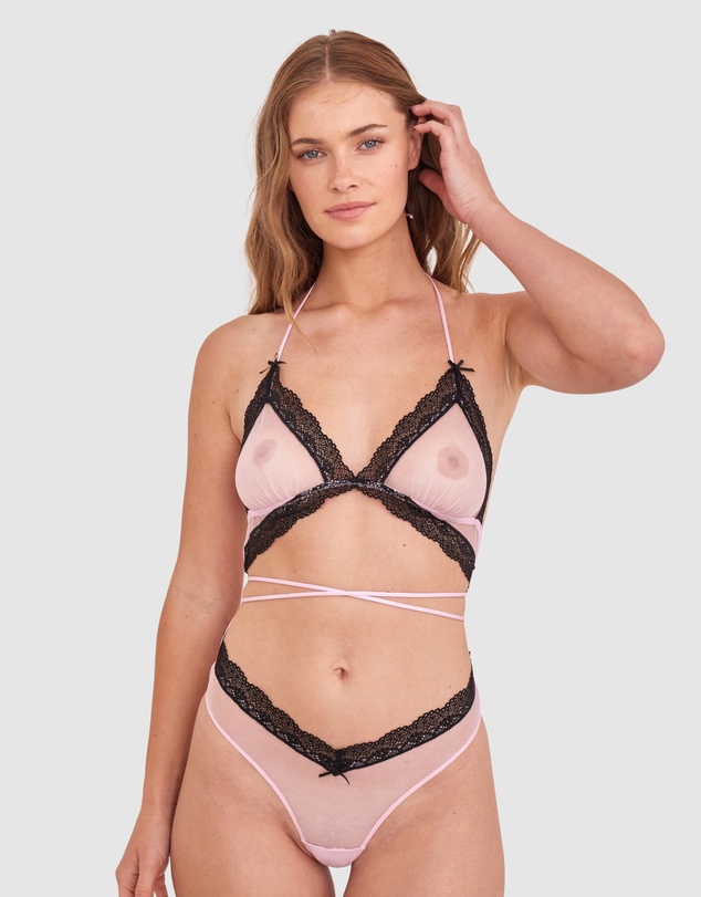 Bras N Things - Night Games Whateva Bodysuit - Light Pink