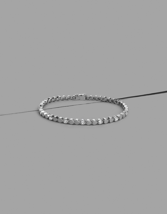 Wanderlust + Co - Multi Hearts 925 Sterling Silver Bracelet