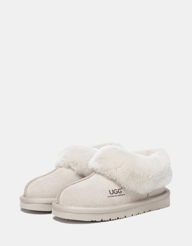 EVERAU - Australian Shepherd Ugg Kids Homey Slipper Cow Suede Upper House Shoes