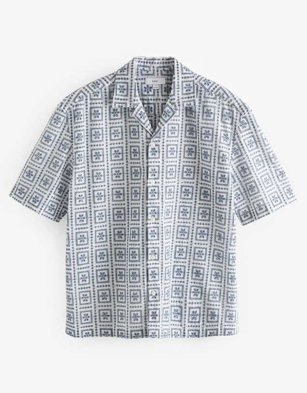 NEXT - Broderie Short Sleeve Shirt