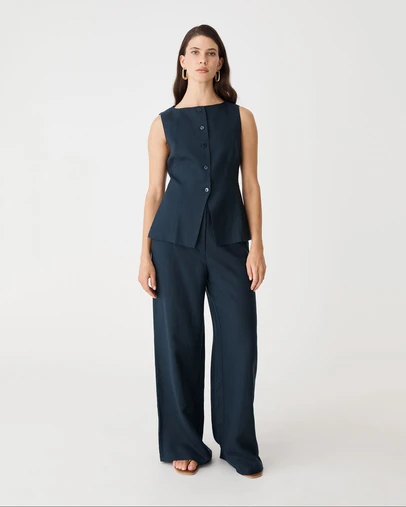 Forcast - Phoebe Linen Lyocell Vest Top