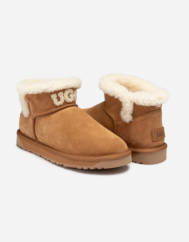 Ozwear Connection Uggs - Ugg Bondi Matelassé Shearling Ultra Mini Boot
