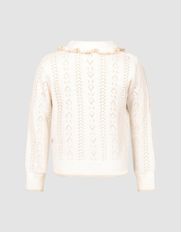 Fleur Harris - 'Heirloom Treasures' Roisin Cardigan in Snow White