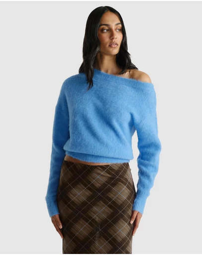 Decjuba - Abigail Tipped Shoulder Knit Jumper