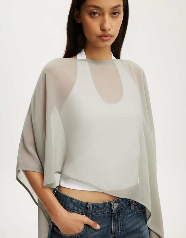 Cotton On - Chiffon Poncho
