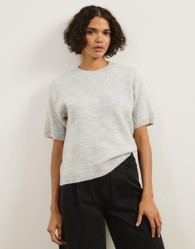 Atmos&Here - Ayla Knitted Boxy T-Shirt