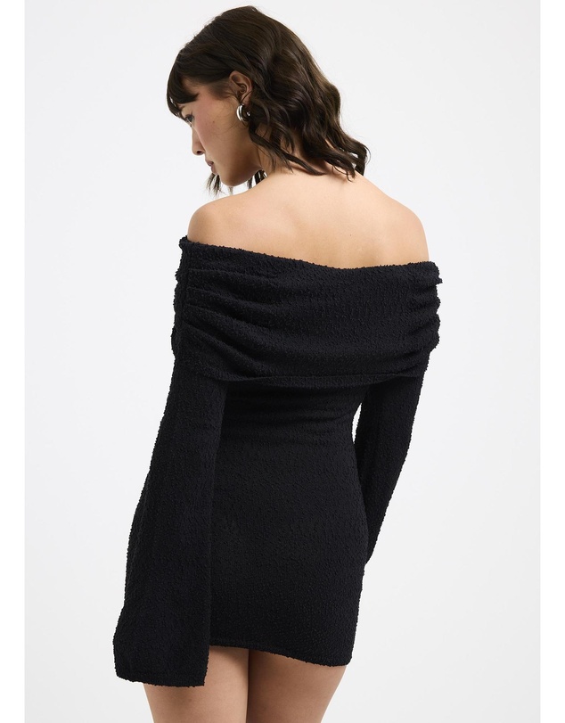 Alice In The Eve - Naya Boucle Off Shoulder Mini Dress
