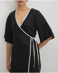 AERE - Sloane Mini Wrap Dress