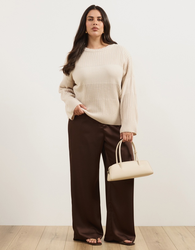 Atmos&Here Curvy - Irena Rib Knit Jumper