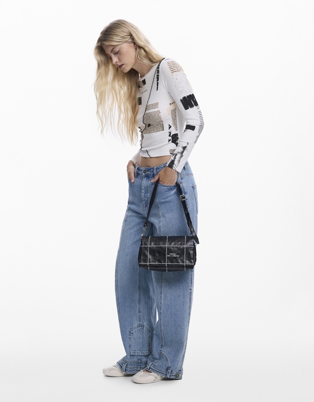 Desigual - Medium shiny crossbody bag