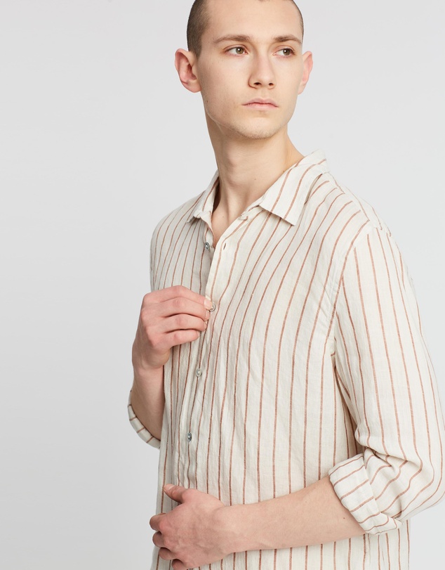 Assembly Label - Casual Long Sleeve Linen Shirt