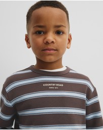 Country Road - Organically Grown Cotton Stripe Long Sleeve Pique T-shirt