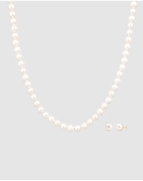 Elli Jewelry - Jewelry Set Classic Pearl 925 Sterling Silver Gold-Plated