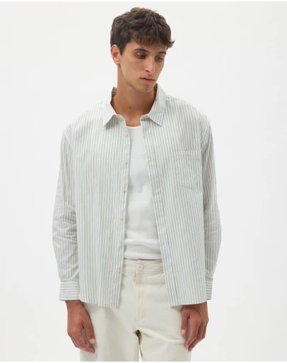 AERE - Summer Cotton Stripe Shirt
