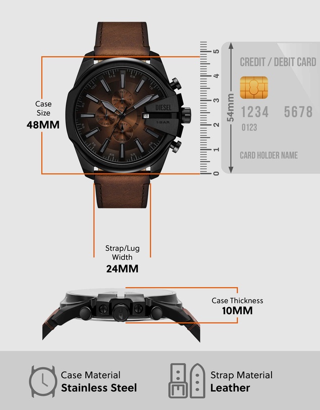 Diesel - Mega Chief Slim Multicolour Chronograph Watch