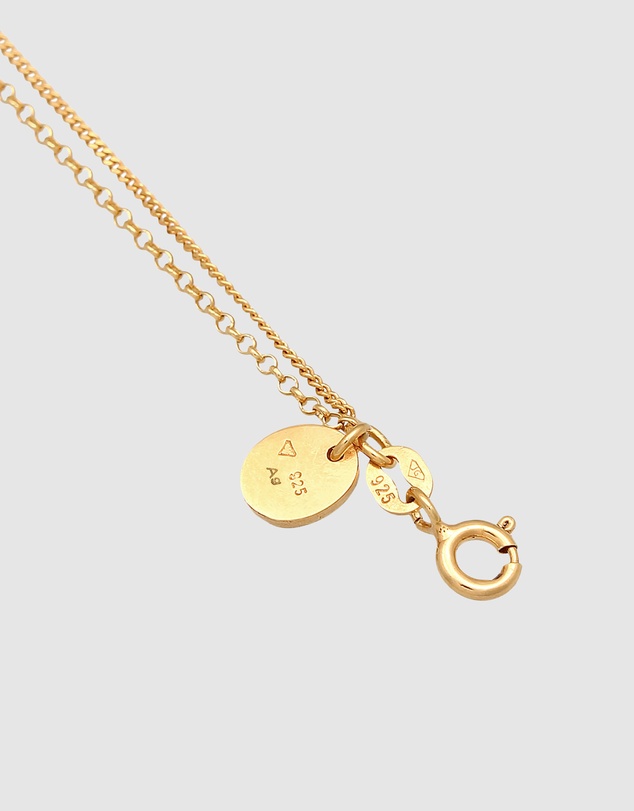 Elli Jewelry - Sun Pearl Layered Necklace in Gold-Plated 925 Silver