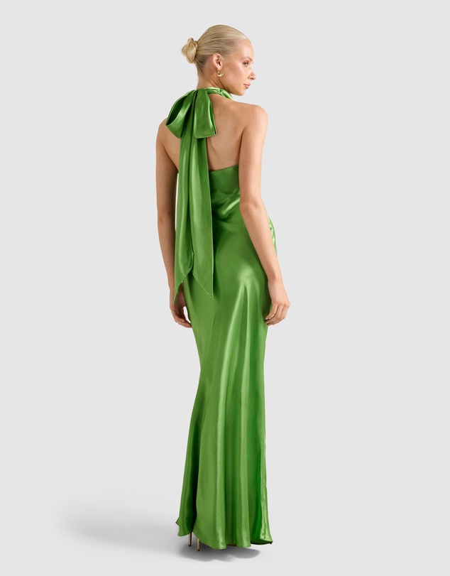Forever New - Clementine High Neck Satin Maxi Dress