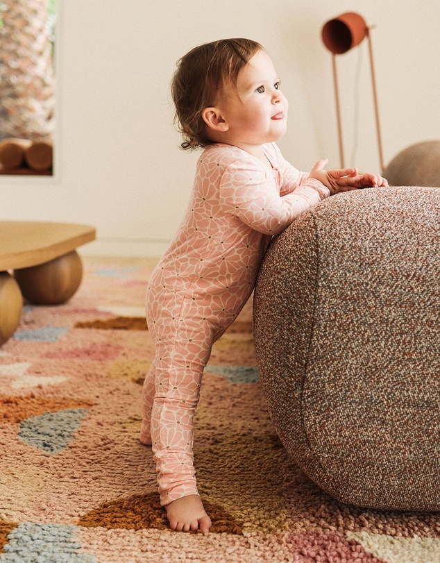 Kynd Baby - Day or Night Onesie in Hibiscus