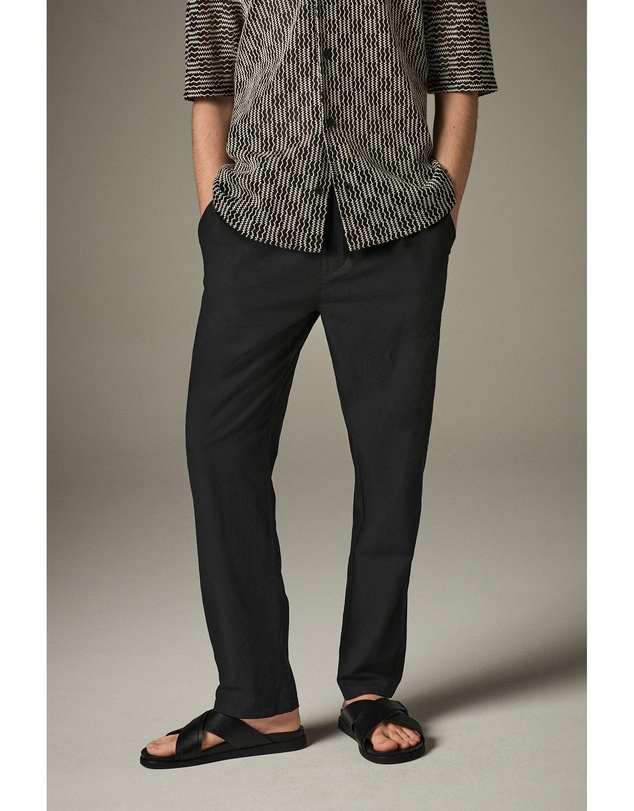 NEXT - Linen Cotton Chino Trousers Regular Fit