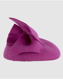 Max Alexander - Winter Fuchsia Felt Pillbox with Bow