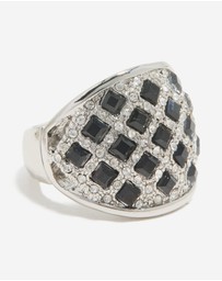 Lovisa - Silver Mini Black Triangles Ring