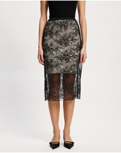 Black with Nude Underskirt