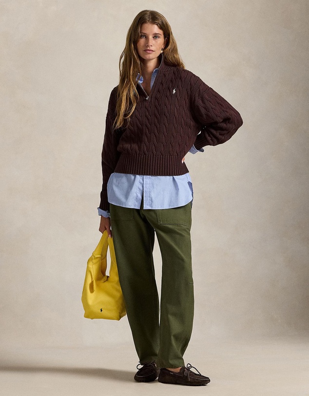 Polo Ralph Lauren - Cable-Knit Cotton Quarter-Zip Sweater
