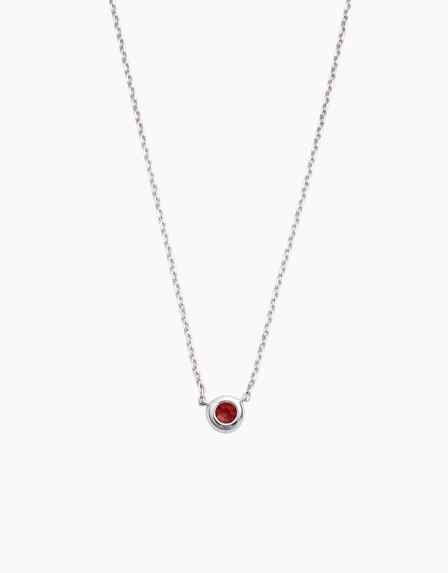 Kirstin Ash - Petite Birthstone Necklace January Garnet