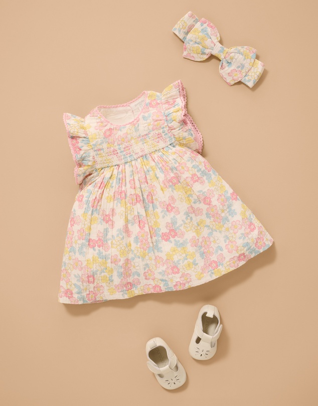 Purebaby - Smocked Dress-Kids-Babies