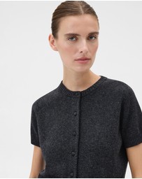 Oroton - Short Sleeve Wool Crew Cardigan