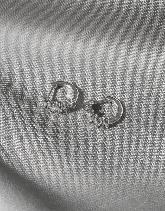 SAINT VALENTINE - Biarritz Mini Hoops - Silver
