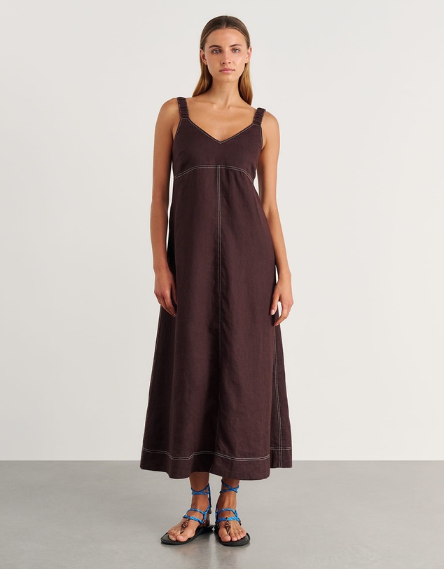 Jag - Sara Linen Midi Dress