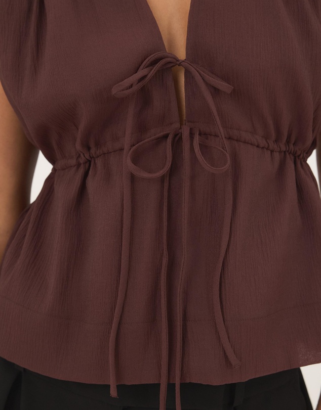 Atmos&Here - Hailey Organza Gathered Top