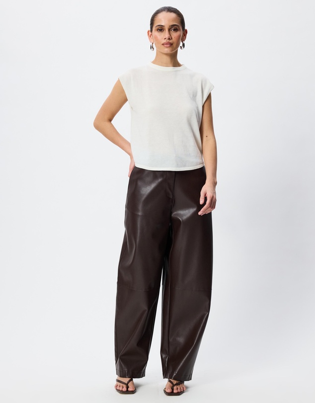 Tussah - Celeste Crew Neck Loose Fit Grown On Sleeve Top