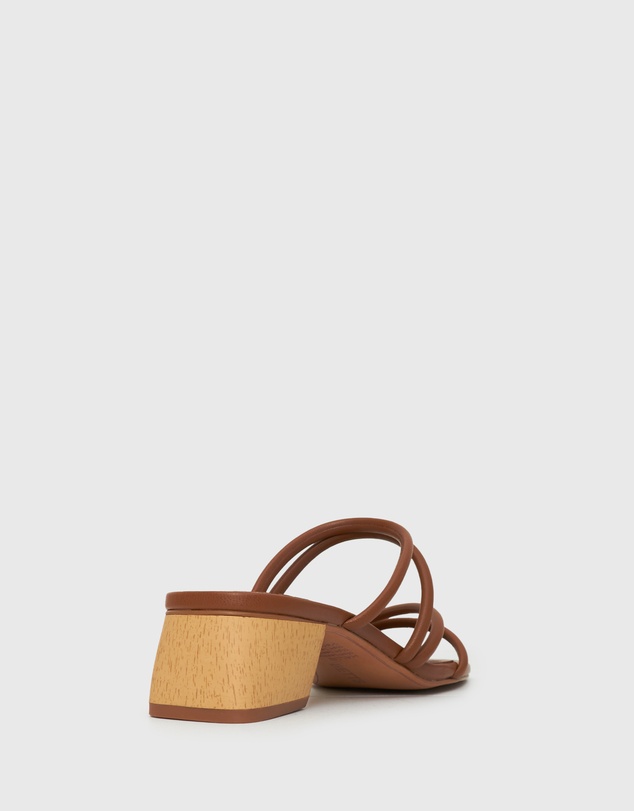 Betts - Hallie Low Wooden Block Heel Mules