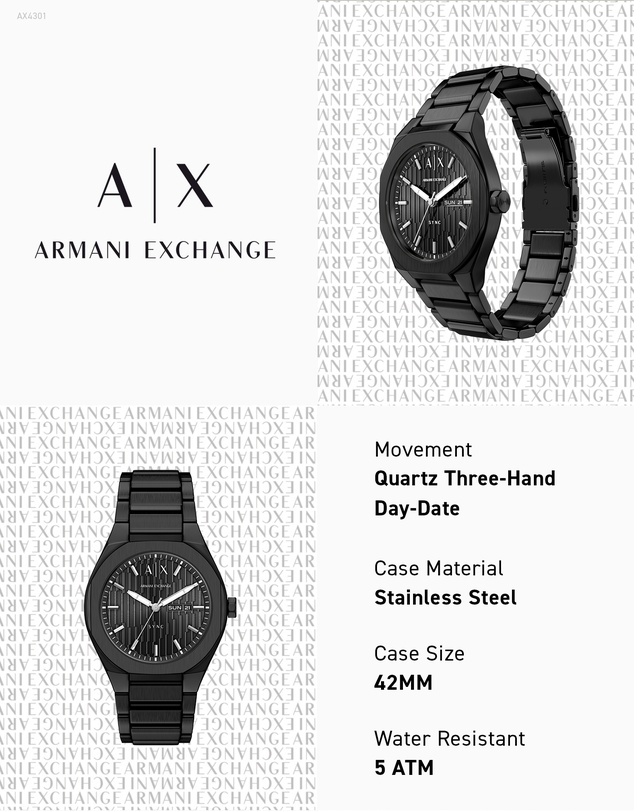Armani Exchange - Black Analogue Watch
