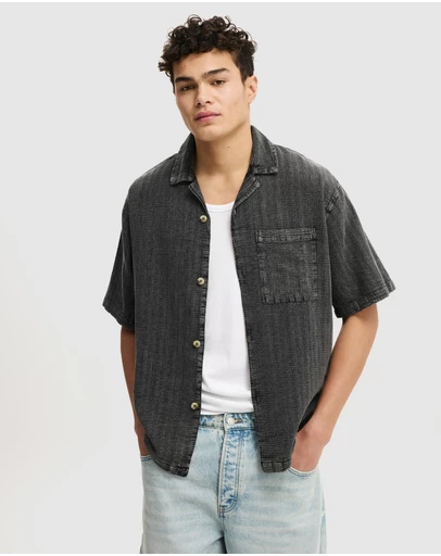Cotton On - Washed Box Fit Short Sleeve Shirt