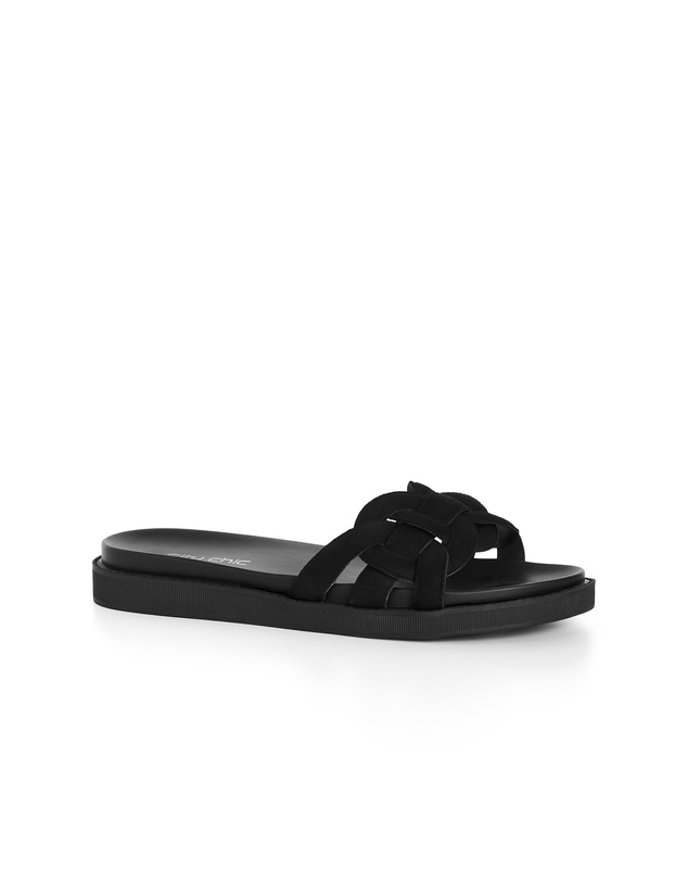 City Chic - Wide Fit Star Weave Slide